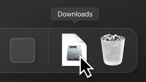 A macOS Downloads view with the Nextline disk image selected, ready to open.